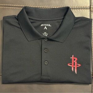 Houston Rockets NBA Antigua Black Polo Shirt Size 2XL